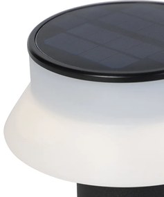Lâmpada de exterior preta com LED e dimmer IP55 solar - Felice Moderno