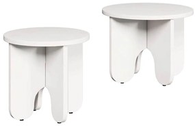 Conjunto de Mesas de Café 2 pcs Branco 39,5 x 39,5 x 30 cm