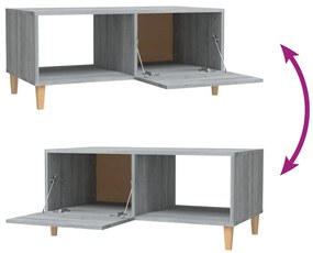 Mesa de centro 89,5x50x40 cm derivados madeira cinzento sonoma