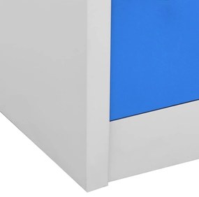 Cacifos 2 pcs 90x45x92,5 cm aço cinzento-claro e azul