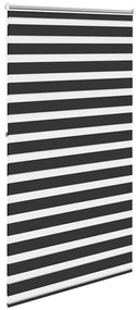 Estore de rolo 120 x 230 cm, linhas de zebra / Preto