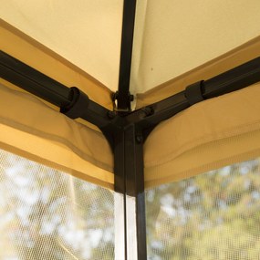 Pérgola de Jardim 300x300x265 cm Pérgola de Exterior com Teto Duplo Mo