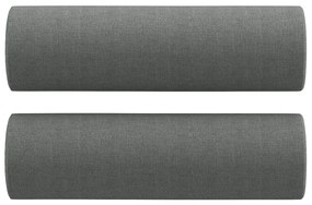 Sofá 3 lugares + almofadas decoração 180 cm tecido cinza-escuro