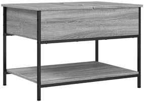 Mesa de centro 70x50x50 cm deriv. madeira/metal cinzento sonoma