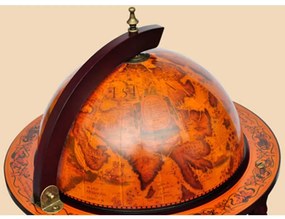 Suporte para garrafas de vinho forma de globo madeira eucalipto