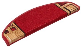 Tapetes de escadas adesivos 10 pcs 65x21x4 cm vermelho