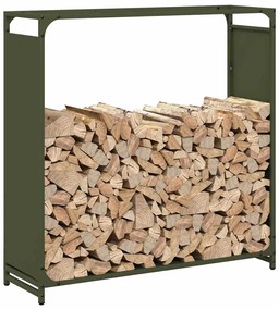 Suporte para lenha aço laminado a frio verde azeitona