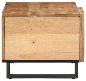 Mesa de centro 80x51x40 cm madeira de mangueira áspera maciça
