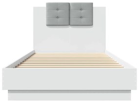 Estrutura cama c/ cabeceira 90x200 cm derivados madeira branco