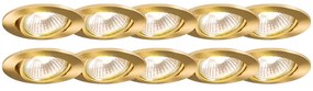 Conjunto de 10 focos de encastrar inclinação dourada - CISCO Design,Moderno