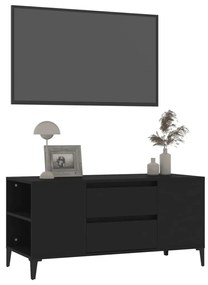 Móvel de TV 102x44,5x50 cm derivados de madeira preto