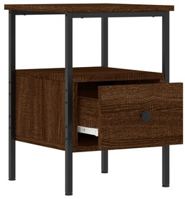 Mesa cabeceira 34x36x50 cm derivados madeira carvalho castanho