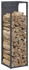 Suporte para lenha 25x25x80 cm aço laminado a frio antracite