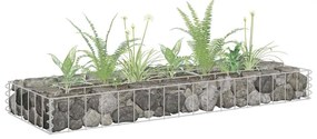 Canteiro elevado/cesto gabião 90x30x10 cm aço galvanizado