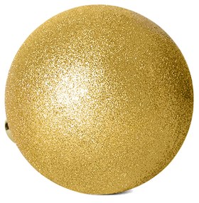 Bola Natal Com Purpurinas Douradas 20CM