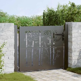 vidaXL Portão de Jardim Preto 105 x 100 cm Aço com Revestimento em Pó