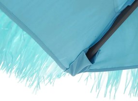 Guarda-sol de jardim com poste de aço 290x290x238 cm azul