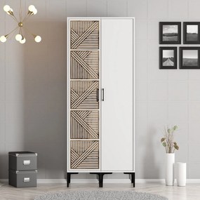 Roupeiro Kumsal PS – Branco – 80 cm x 47,5 cm x 201,4 cm