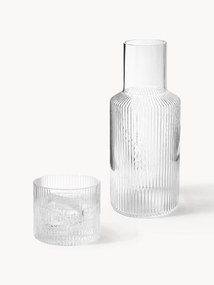 Jarro pequeno artesanal e copo Ripple, conjunto de 2