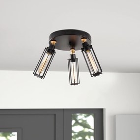 Candeeiro de Teto Likya – Preto – 50 cm x 30 cm