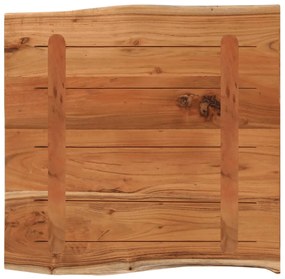 Tampo de mesa quadrado 60x60x2,5 cm acácia maciça c/ borda viva