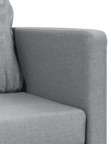 Sofá-cama sem pés 112x174x55 cm tecido cinzento-claro