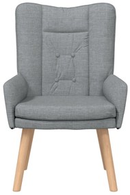 Poltrona Relaxante vidaXL em Tecido Cinzento-Claro