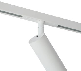 Foco moderno branco para sistema de calha monofásico GU10 35mm - Slimline Uzzy Moderno