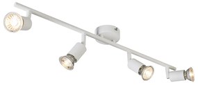 Foco moderno branco inclinável 4 luzes - Jeany Moderno