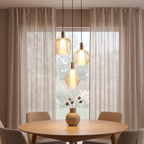 Candeeiro Suspenso de Design Bronze Escuro 3 Luzes - Ard