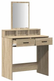 Mesa de maquilhagem vidaXL com gavetas em Carvalho Sonoma 79x41x140 cm
