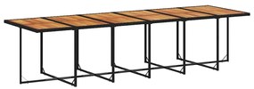 17 pcs conjunto de jantar p/ jardim c/ almofadões vime PE preto