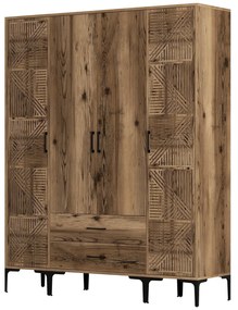 Roupeiro Kumsal PTP – Nogueira – 160x47,5x201,4 cm