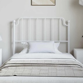 Cabeceira de cama 100 cm metal branco