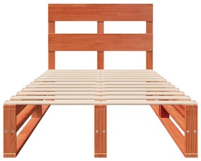 Cama sem colchão 90x190 cm madeira de pinho maciça castanho-mel