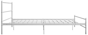 Estrutura de cama 160x200 cm metal branco