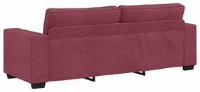Sofá de 3 lugares tecido 180 cm vermelho tinto