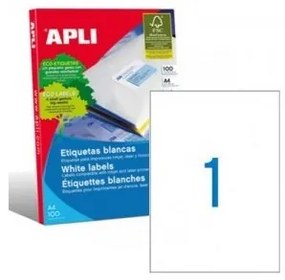 Etiquetas Autocolantes Apli A4 210x297 mm – 100 Folhas
