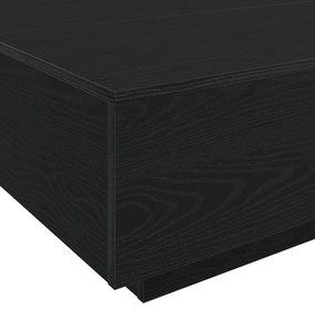 Mesa de Centro vidaXL com Luzes LED Carvalho Preto 55x55x31 cm