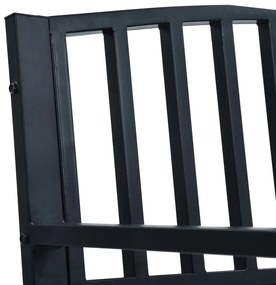 Banco de jardim 120 cm aço preto