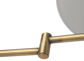 LED Candeeiro de parede inteligente bronze com abajur branco incl. Wifi A60 - Ladas Deluxe Moderno