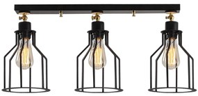 Candeeiro Alacati – Preto e Dourado – 72 x 17 cm