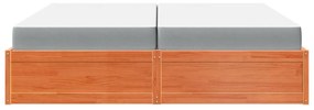 Cama com colchão 200x200 cm pinho maciço castanho-mel