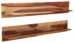 vidaXL Prateleiras de parede 2 pcs 169x26x20cm madeira acácia maciça