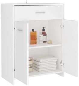 Armário de casa de banho 60x33x80 cm contraplacado branco