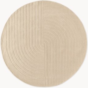 Tapete redondo de lã artesanal Mason