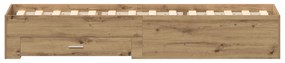 Cama vidaXL Artisan Carvalho 90x190 cm Madeira MDF