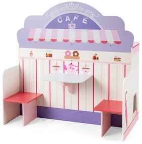 Cozinha infantil e brinquedo de restaurante com fogão, forno de microondas, puxadores e prateleira 92 x 50 x 93 cm
