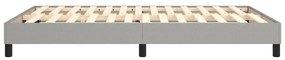 Estrutura de cama sem colchão 140x190 cm tecido cinzento-claro