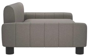 Sofá infantil 90x53x30 cm tecido cinzento-acastanhado